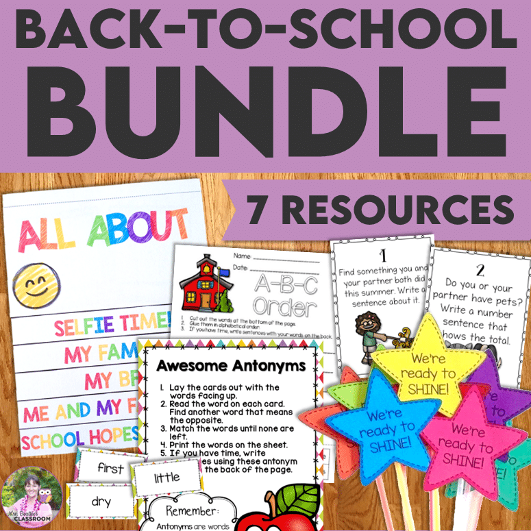 Back to School Bundle of 7 resources