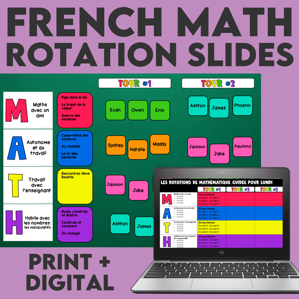French Math Rotation Slides