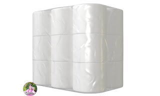 Photo of bulk toilet paper package.
