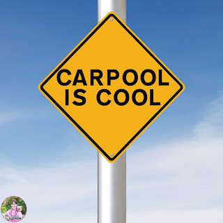 Photo of sign that says, "Carpool is Cool."