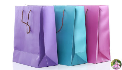 Photo of colorful gift bags.
