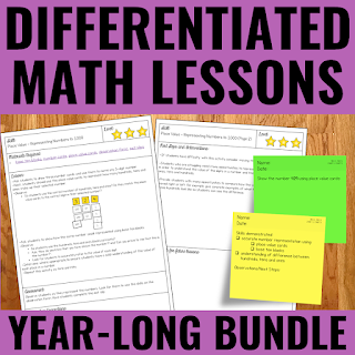Cover of Differentiated Guided Math Lessons bundle