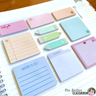 Photo of Erin Condren mini sticky note dashboard