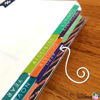 Photo of Erin Condren Teacher Planner tabs