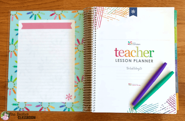 Photo of Erin Condren Teacher Planner inside page