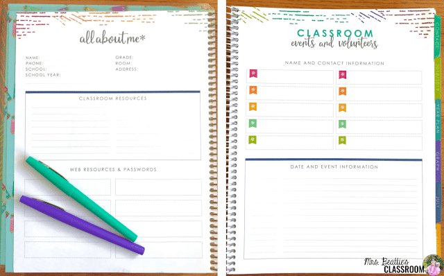 Photo of Erin Condren Teacher Planner inside pages