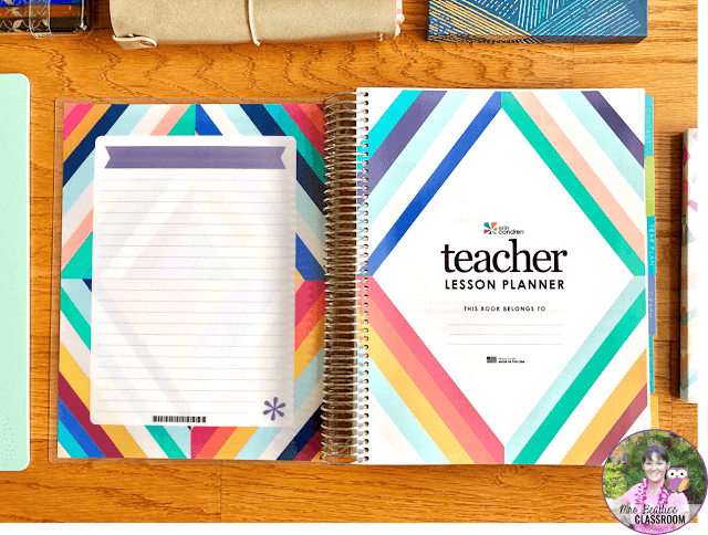 Photo of inside 2020 Erin Condren Teacher Planner cover