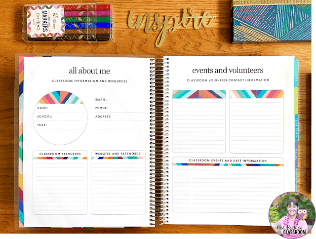 Photo of inside the 2020 Erin Condren Teacher Planner