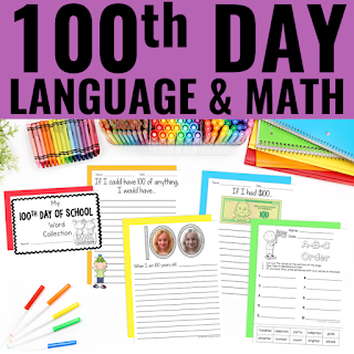Cover of 100th Day of School Writing and Word Work resource
