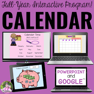 Full-Year Interactive Calendar Math Resource for Google and PowerPoint