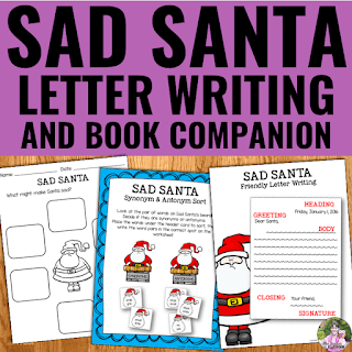 Cover of Sad Santa Letter Writing and Book Companion resource