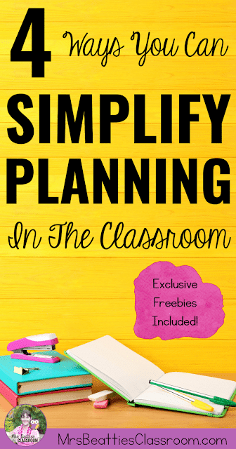 Struggling with your planning time management? The ideas in this post will help you simplify lesson planning and student activity preparation in your classroom!  Get tips and freebies for prioritizing, batch-processing, and organizing the tasks that need to be done so your classroom runs smoothly!