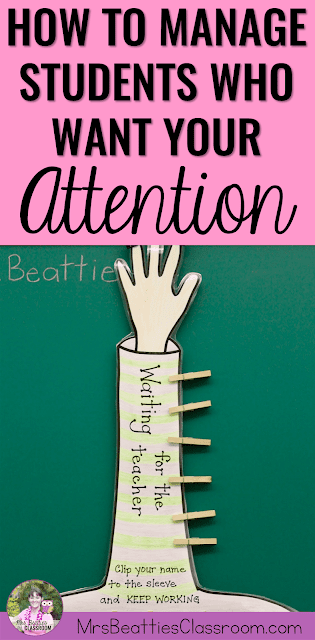 Photo of attention management strategy with text, "How to Manage Students Who Are Demanding Your Attention."