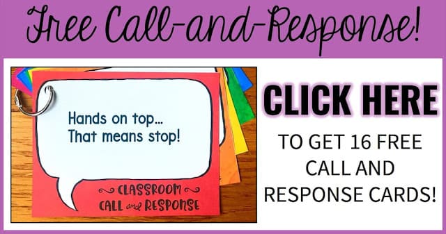 Fixing classroom noise problems: Free call-and-response cards offer