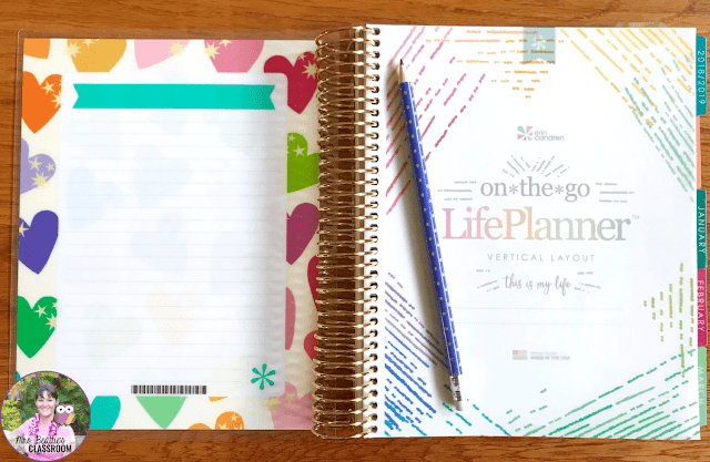 Inside pages of Erin Condren Life Planner
