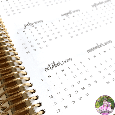Calendar page in Erin Condren Life Planner