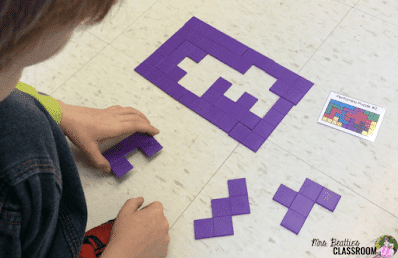 Photo of student using Guided Math centers