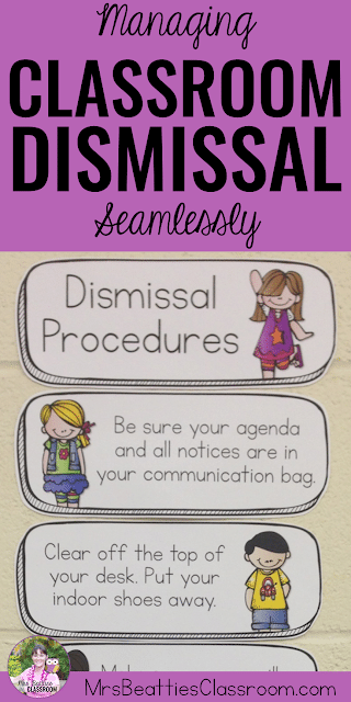 Does classroom dismissal time have your students climbing the walls? Make your expectations explicitly clear and your classroom dismissal routine will become seamless! Check out this post and the editable dismissal chart I