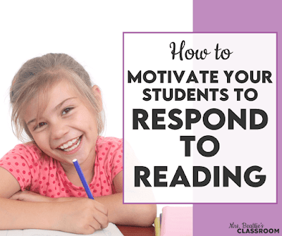 Photo of smiling girl with pen in hand and text, "How to Motivate Your Students to Respond to Reading