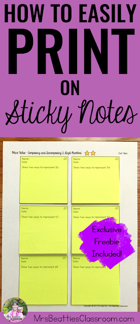 Printing on sticky notes is simple when you follow these easy steps! Post-Its will become a fixture in your classroom when you discover how this is done. Take a look at one practical example for using sticky notes in your classroom in this blog post!