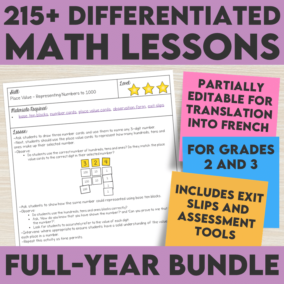 French Math Lessons Bundle