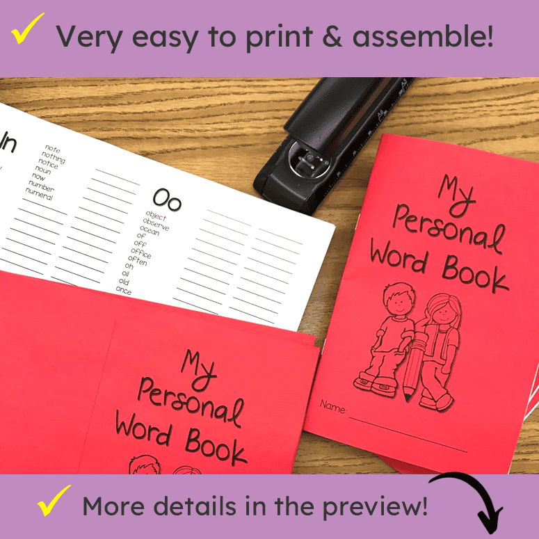 Personal Dictionary Lower Level 2nd 3rd