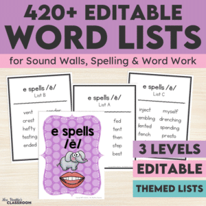 Phonics Word Lists