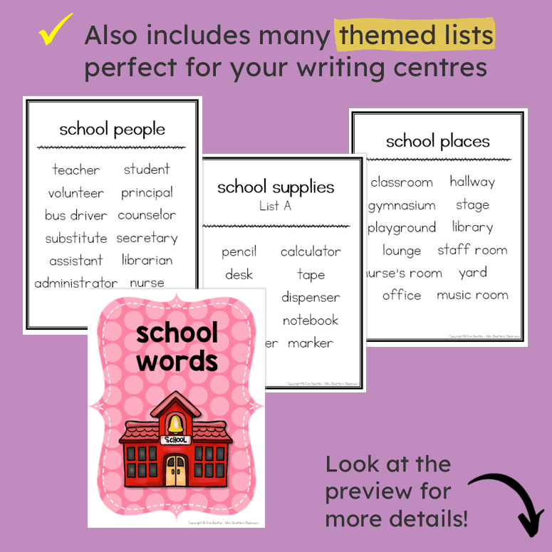 Phonics Word Lists
