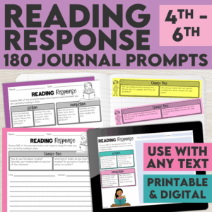 Reading Response Prompts Year-Long Reader's Notebook Resource