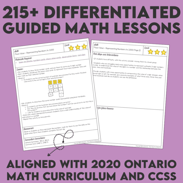 Full Year Guided Math Program for Grade 2 & 3 Ontario Math Curriculum