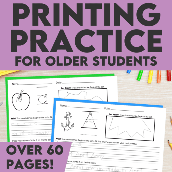 Handwriting Practice Sheets - Printable Pages for Older Students