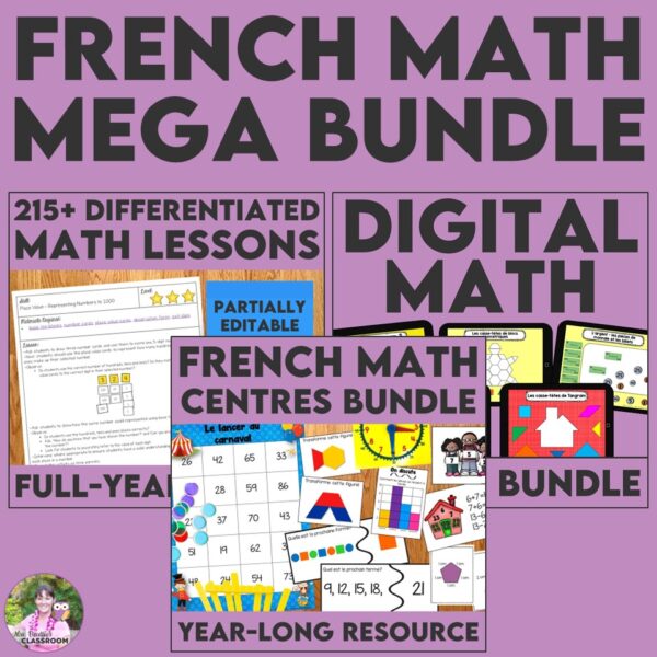 French Math Full-Year Guided Math Program for Grade 2 & 3 Ontario Math Curriculum