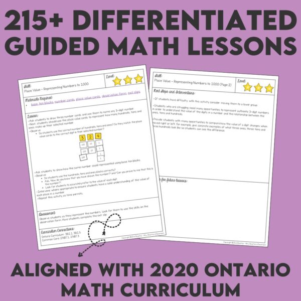 French Math Full-Year Guided Math Program for Grade 2 & 3 Ontario Math Curriculum