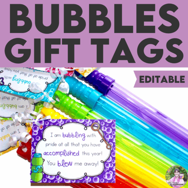 End of Year Student Gift Bubble Tags