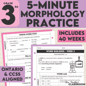 Prefix and Suffix Worksheets for Grade 3