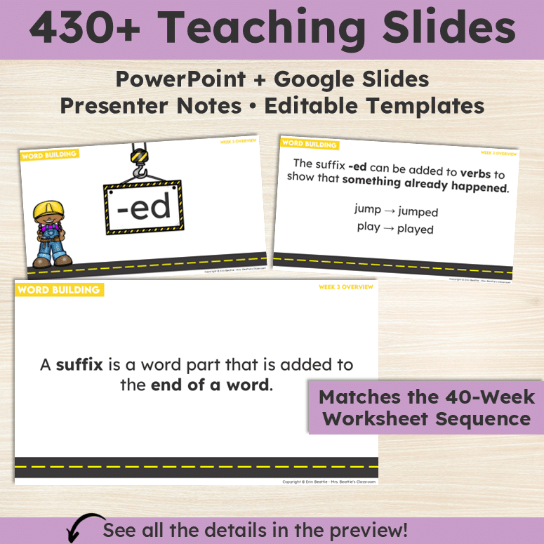Gr 3 Morphology Slides Prefixes and Suffixes Activities