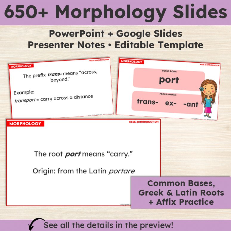 Grade 4 Prefix and Suffix Worksheets + Slides