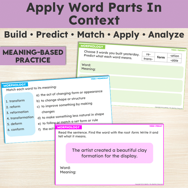 Grade 5 Morphology Slides Greek and Latin Root Words