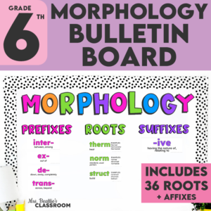 Grade 6 Greek and Latin roots posters morphology word wall