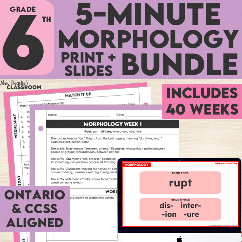 Grade 6 Greek and Latin Roots Bundle