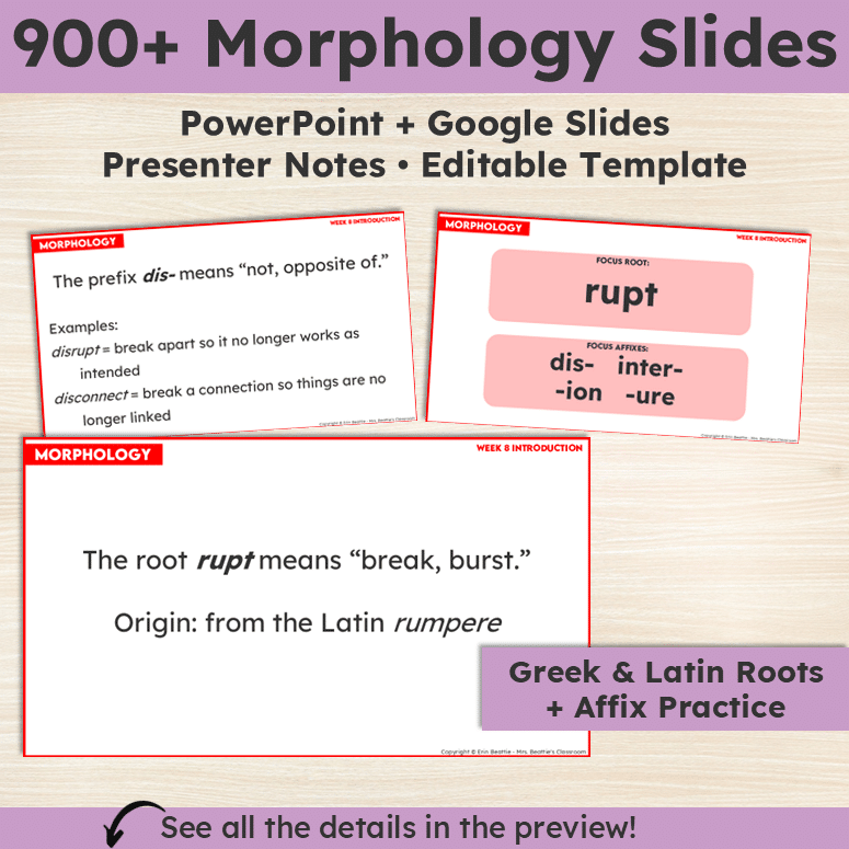 Grade 6 Greek and Latin Roots Bundle