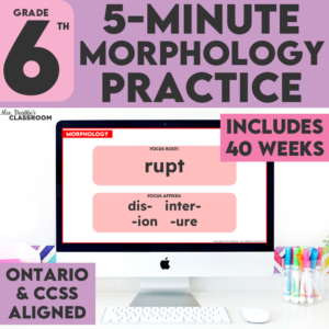 Grade 6 Morphology Slides Greek and Latin Root Words